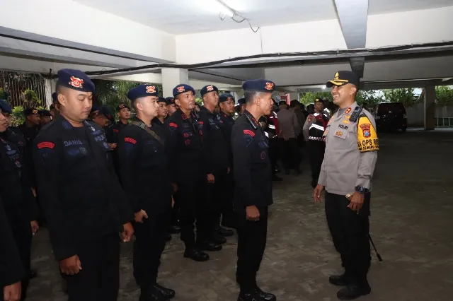 Polres Kediri Kota Terjunkan Ratusan Personel, Debat Pamungkas Pilkada 2024 Berlangsung Kondusif