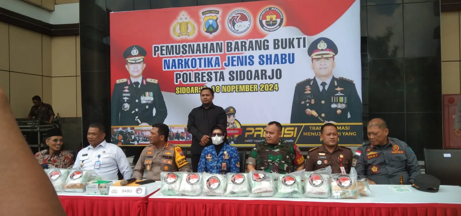 Polresta Sidoarjo Musnahkan Barang Bukti Sabu Seberat 30 Kg, Selamatkan 150 Ribu Jiwa
