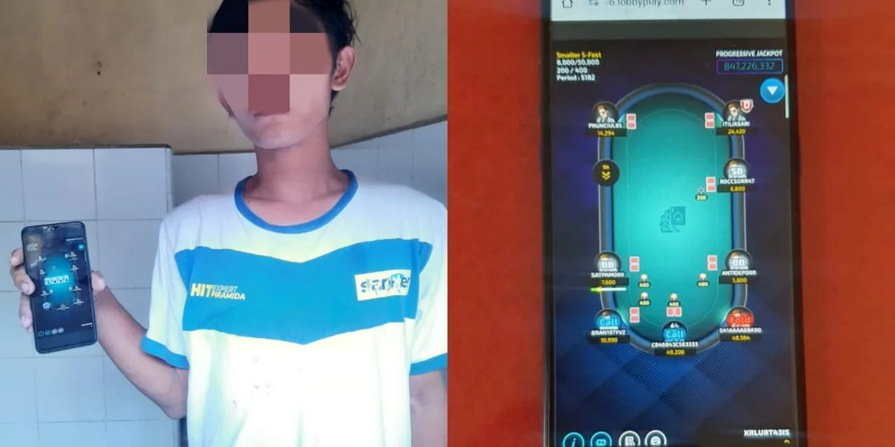 Polsek Semampir Amankan seorang Penjaga Warkop Main Judi Online