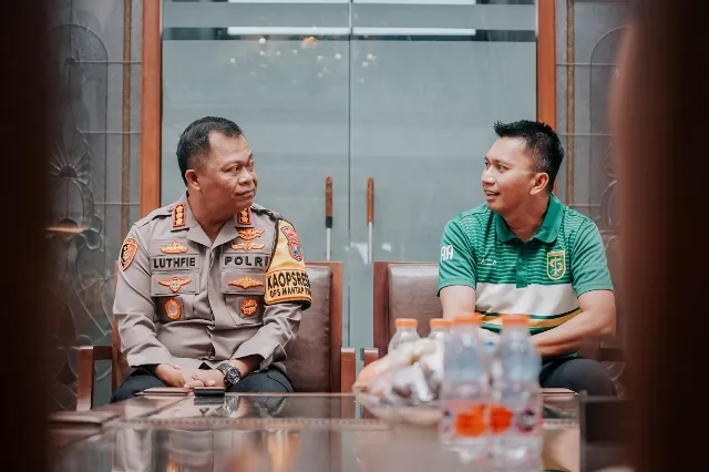 Azrul Ananda Kunjungi Polrestabes Surabaya, Apresiasi Pengamanan Pertandingan Persebaya vs Arema FC Berjalan Aman