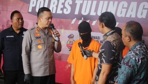 Satreskrim Polres Tulungagung Ungkap Kasus Pemerkosa Wanita Disabilitas di Kamar Kost