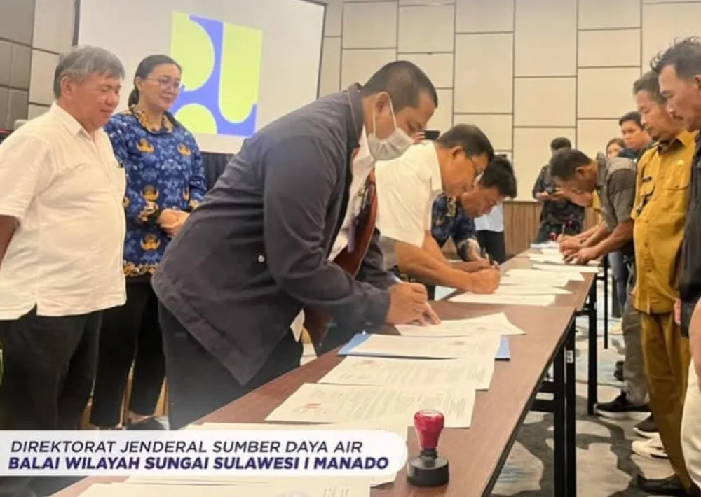 BWS Sulawesi 1 Gelar Serah Terima Pekerjaan Program Percepatan Peningkatan Tata Guna Air Irigasi