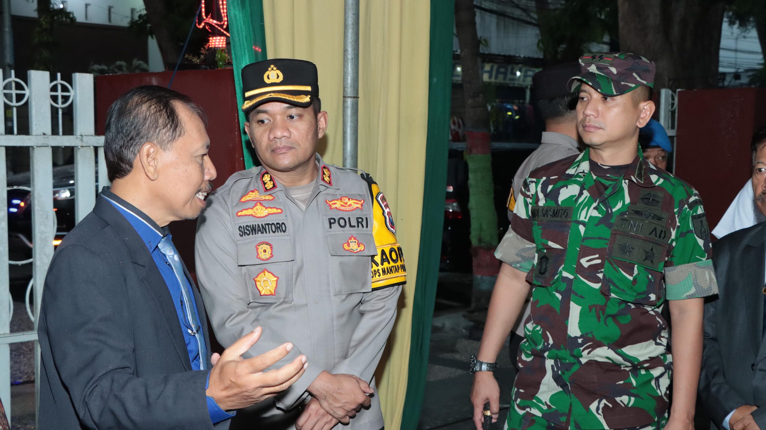 Kapolres dan Dandim Nganjuk Tinjau Kesiapan Pengamanan Ibadah Natal di Delapan Titik