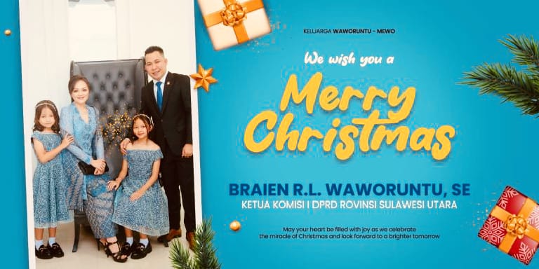 Ketua Komisi I DPRD Sulut, BW: Selamat Natal! Damai dan Sukacita Terus Menerangi Kita