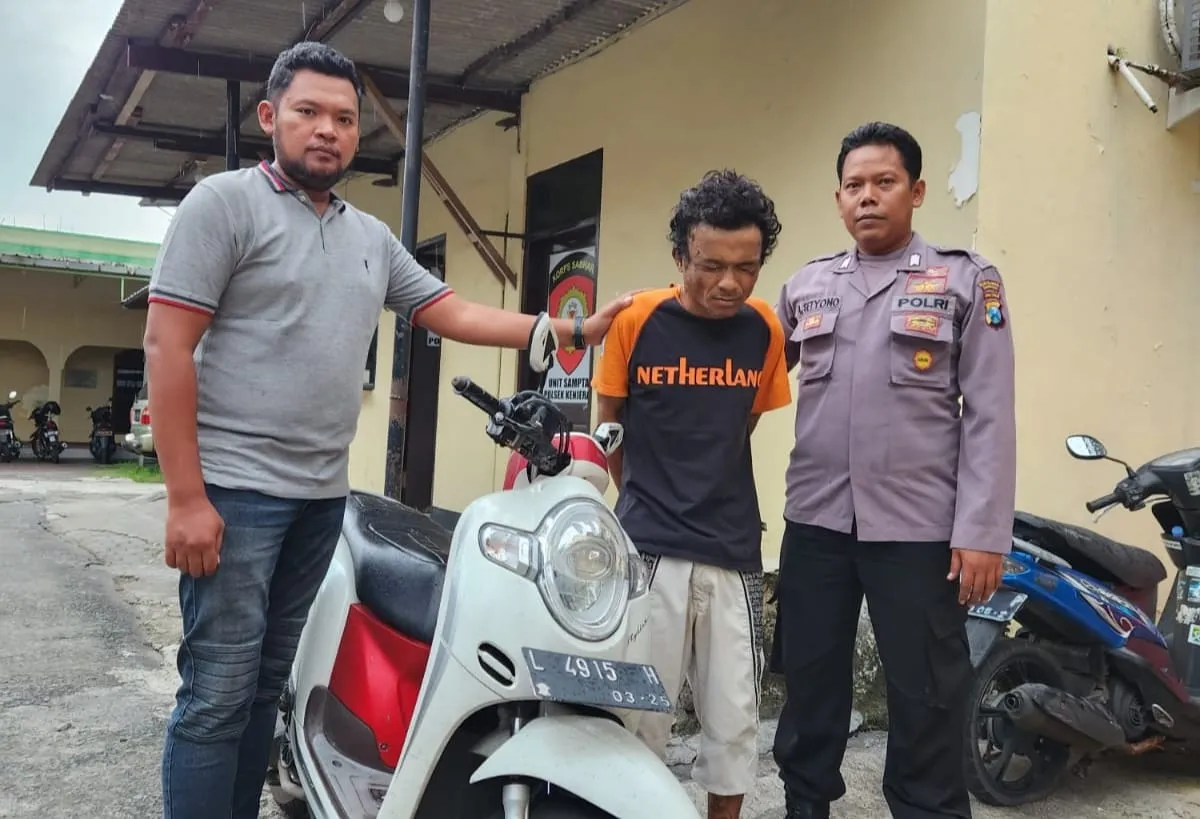 Gerak Cepat Polsek Kenjeran Amankan Pelaku Curanmor Dari Amukan Massa di Sidotopo Wetan