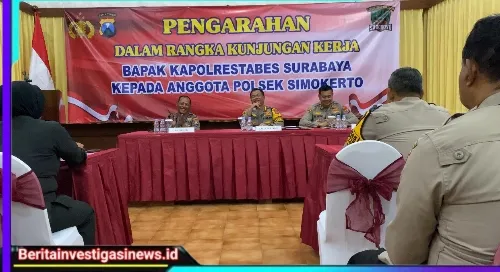 Polsek Simokerto Dapat Apresiasi Dari Kapolrestabes Surabaya, Bahas Renovasi dan Perhatian Terhadap Anggota Sakit