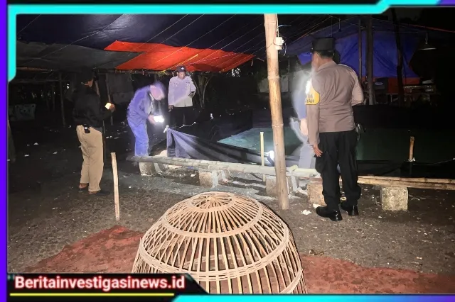 Polres Nganjuk Gerebek Lokasi Diduga Perjudian Sabung Ayam di Jatikalen