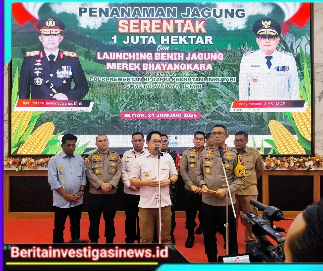 Kementan RI Apresiasi Polda Jatim Atas Inovasi Polres Blitar Ciptakan Benih Jagung Bhayangkara
