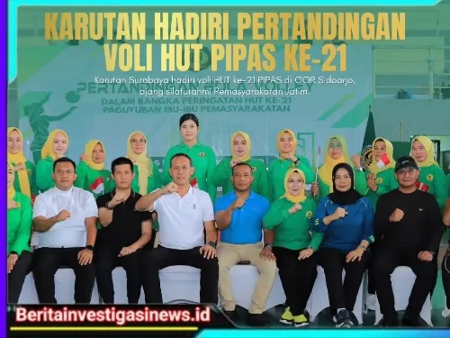 Karutan Surabaya Hadiri Pertandingan Voli HUT PIPAS ke-21