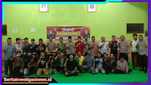 Polsek Warujayeng Gelar Curhat Kamtibmas di Balai Desa Sidoharjo, Tanjunganom