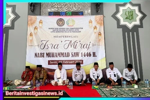 Lapas Narkotika Kelas IIA Pamekasan Gelar Peringatan Isra Mi'raj : Cahaya Ilahi di Balik Jeruji