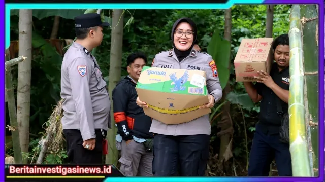 Polres Probolinggo Salurkan Bantuan Untuk Warga Yang Rumahnya Rusak Akibat Bencana Alam