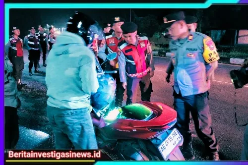 Polres Nganjuk Gelar Patroli SREG, Antisipasi Balap Liar dan Kejahatan Jalanan