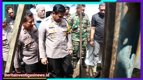 Jelang Ramadhan Polres Kediri Bangun Sumur Bor Untuk Mushola di Desa Damarwulan