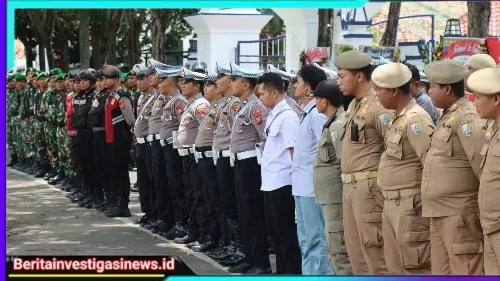 Ratusan Personil Polres Sampang Siap Amankan Sertijab Bupati dan Wakil Bupati Sampang Periode 2025-2030