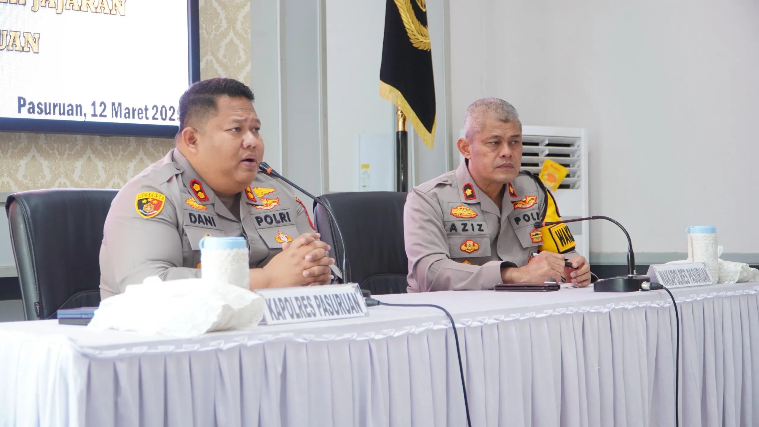 Polres Pasuruan Gencarkan Sosialisasi Hotline 110 Demi Mudik Lebaran yang Aman dan Nyaman
