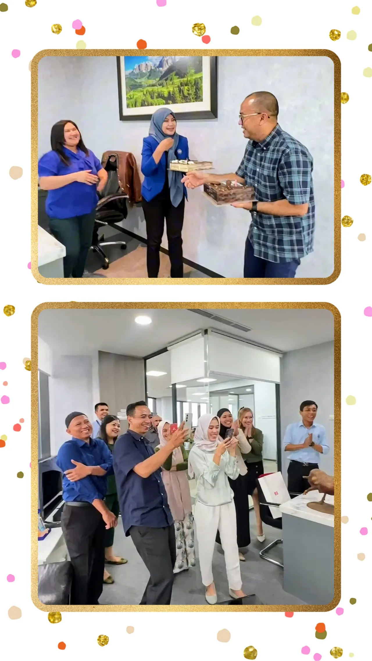 Riko Laksana mengucapkan Selamat Ulang Tahun kepada Fafan Fahmirullah