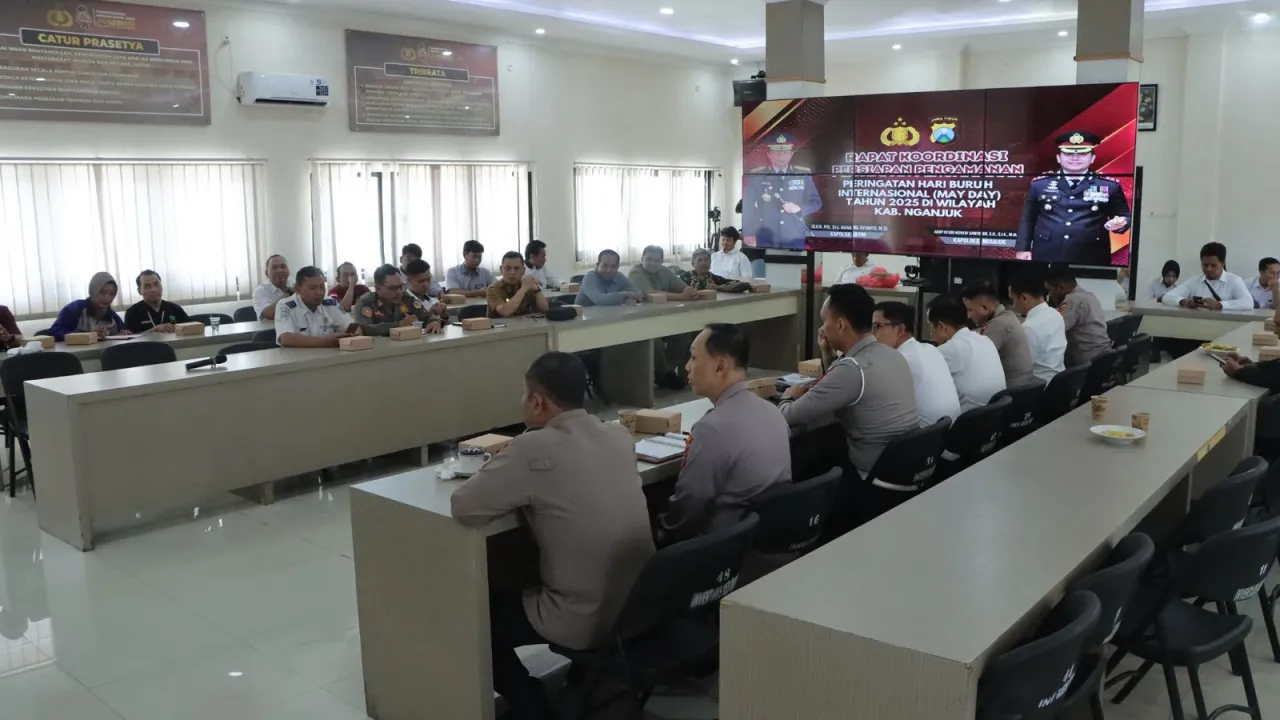 Polres Nganjuk Gelar Rakor persiapan Mayday, Isi Kegiatan Positif untuk Kebersamaan