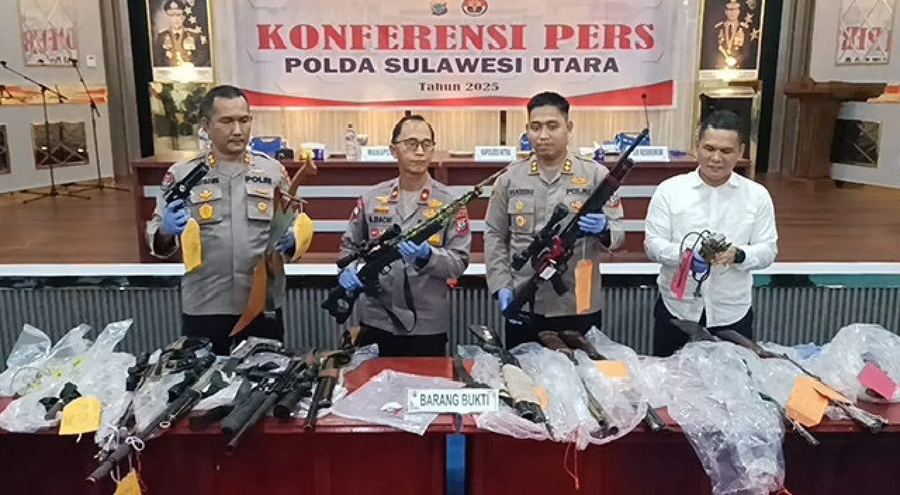 Polisi Menangkap 10 Orang Pelaku Kriminal dan Pemilik Senjata di Ratatotok Mitra