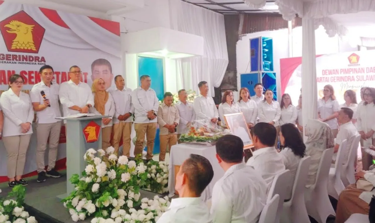Louis Carl Scrhamm Hadiri Persesmian Sekrtariat DPD Partai Gerindra Sulut
