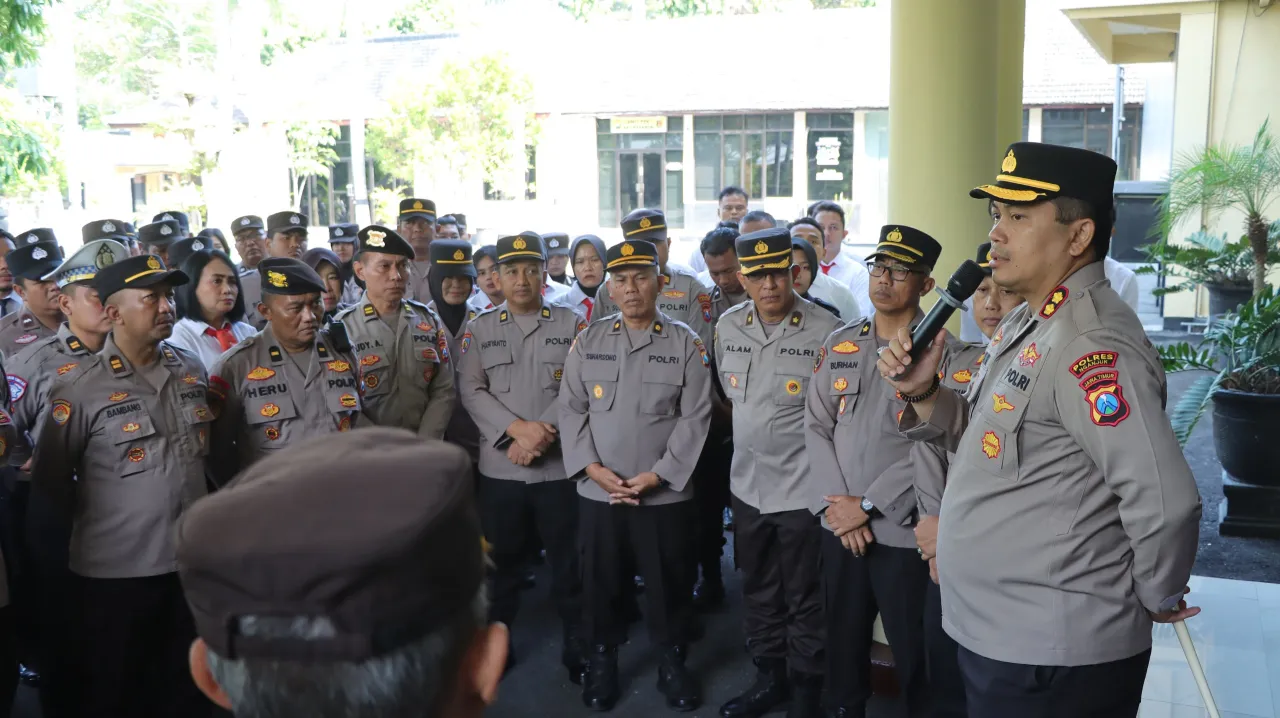 Apel Pagi, Kapolres Nganjuk Minta Anggota Lebih Proaktif Layani Masyarakat
