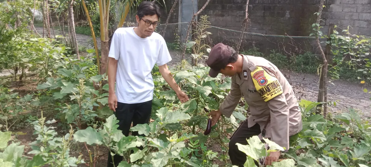 Polsek Pace Dukung Ketahanan Pangan Lewat Pemanfaatan Lahan Pekarangan
