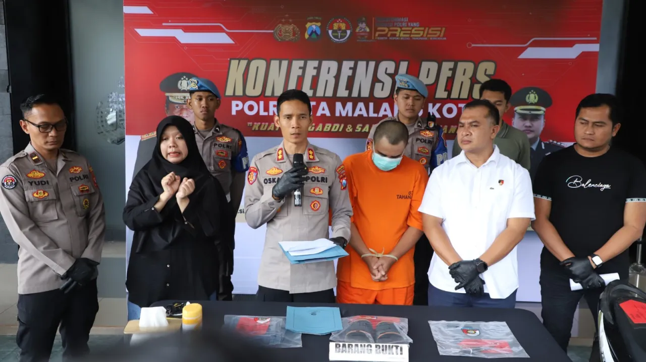 Polresta Malang Kota Berhasil Amankan Begal Driver Ojol Buron Tiga Bulan