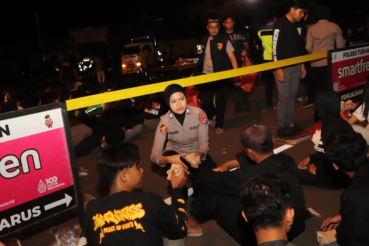 Polres Tuban Amankan 294 Orang dan 170 Kendaraan Roda Dua Yang Nekat Konvoi Saat Suran Agung