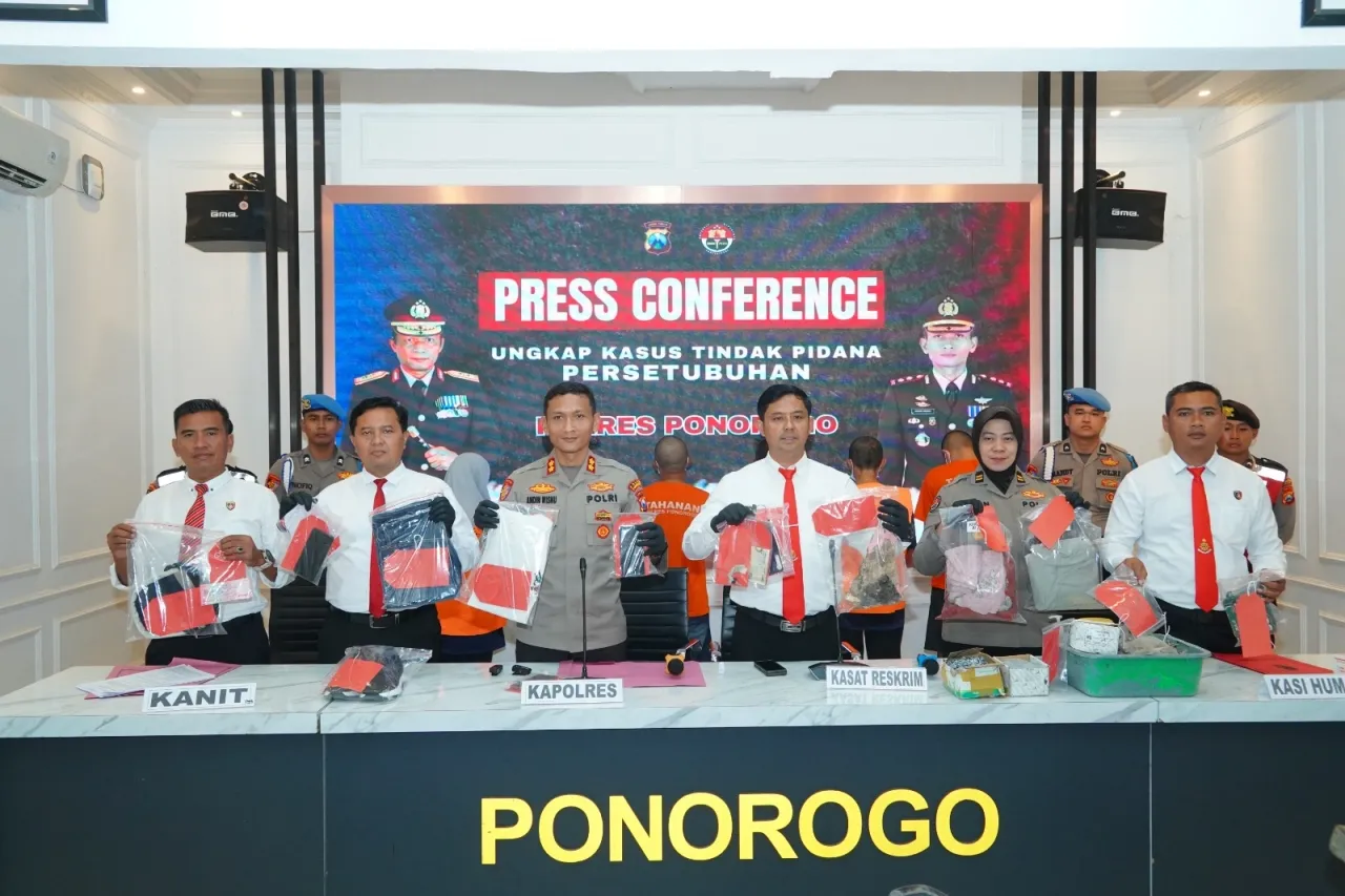 Polres Ponorogo Ungkap Kasus Kekerasan Seksual Terhadap Anak Dibawah Umur, Tersangka Diamankan