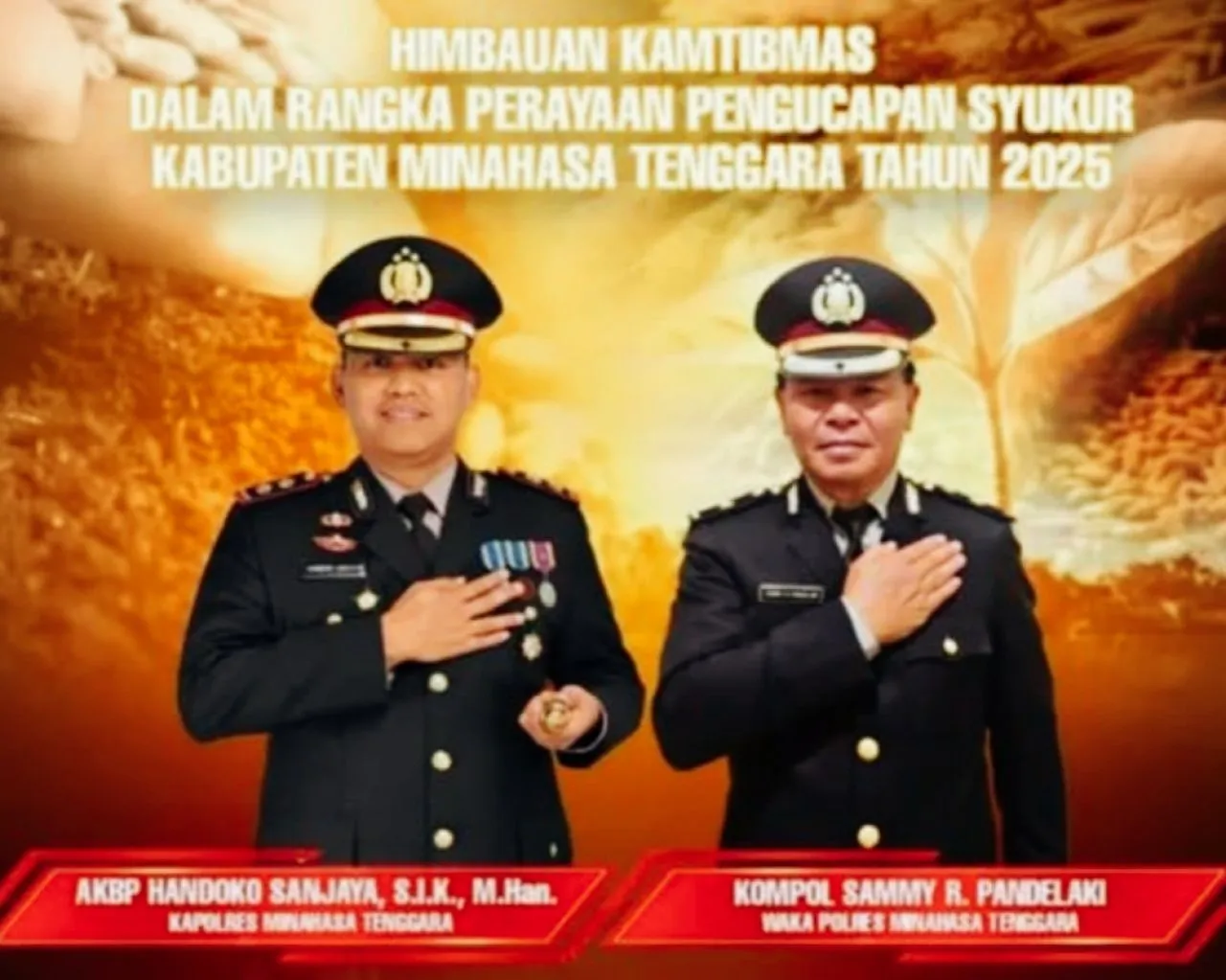 “Perayaan Pengucapan Syukur, Polres Mitra Tekankan 4 Poin Penting Jaga Keamanan”