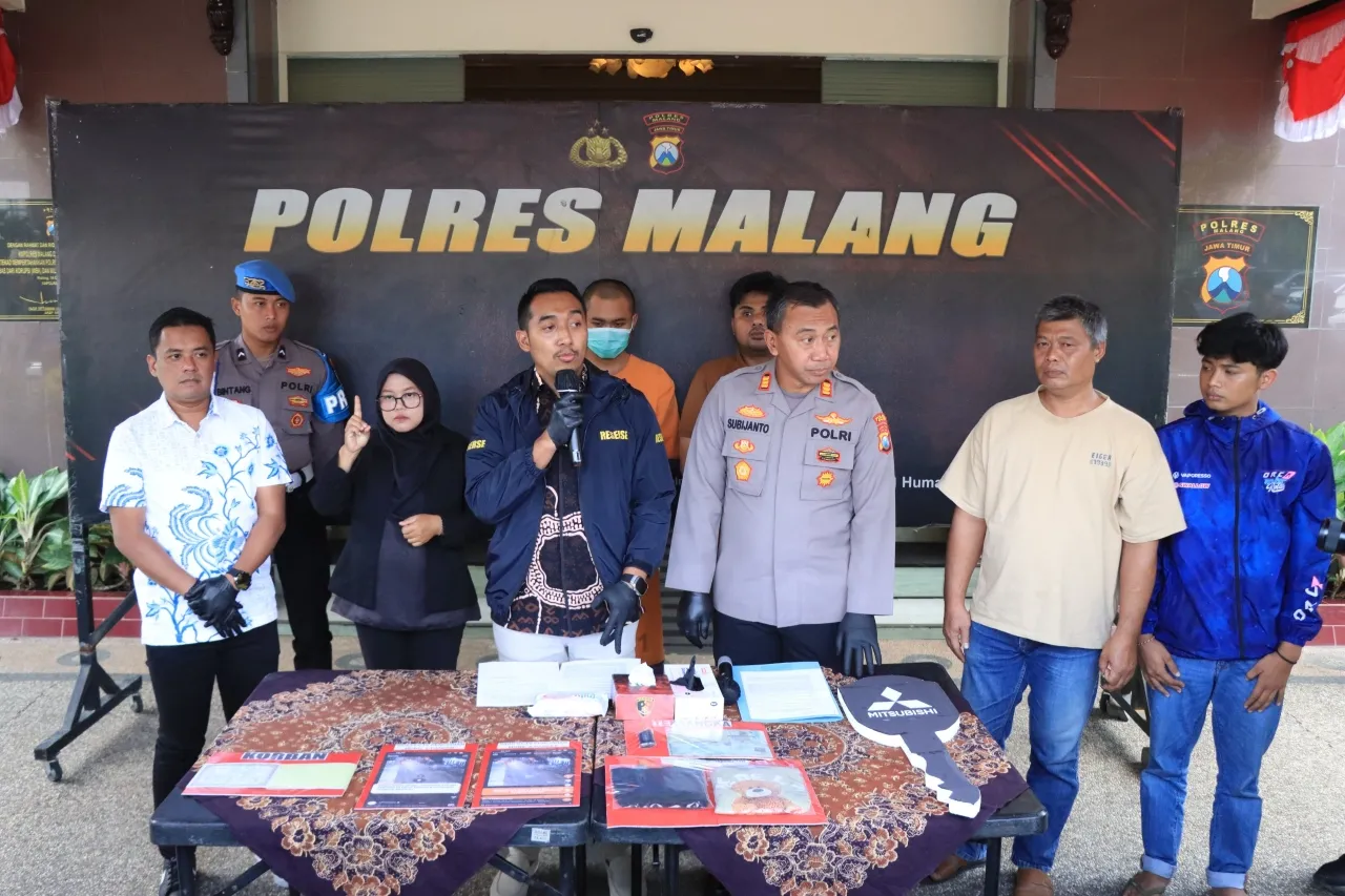 Kurang dari 24 Jam, Polres Malang Berhasil Amankan Tersangka Pencurian Mobil