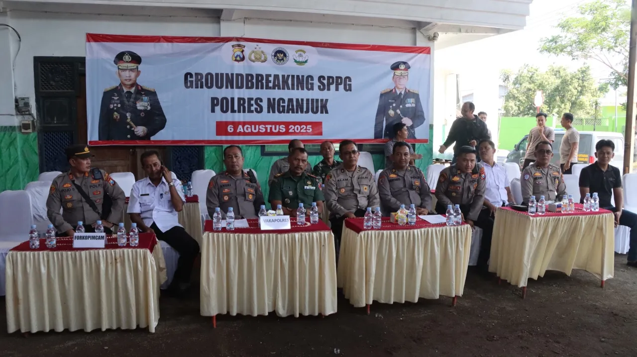 Ground Breaking Serentak, Polres Nganjuk Bangun Gedung SPPG di Desa Babadan
