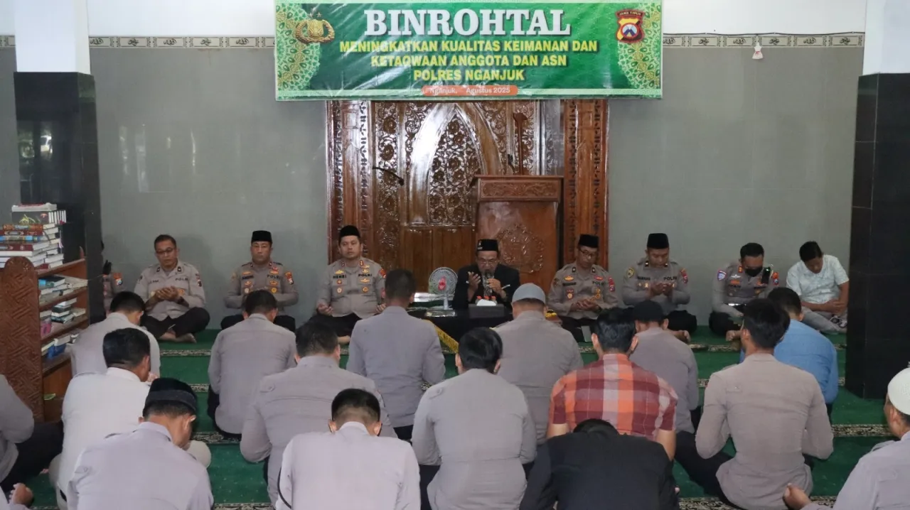 Binrohtal Polres Nganjuk, Tingkatkan Ilmu dan Iman untuk Pelayanan Masyarakat