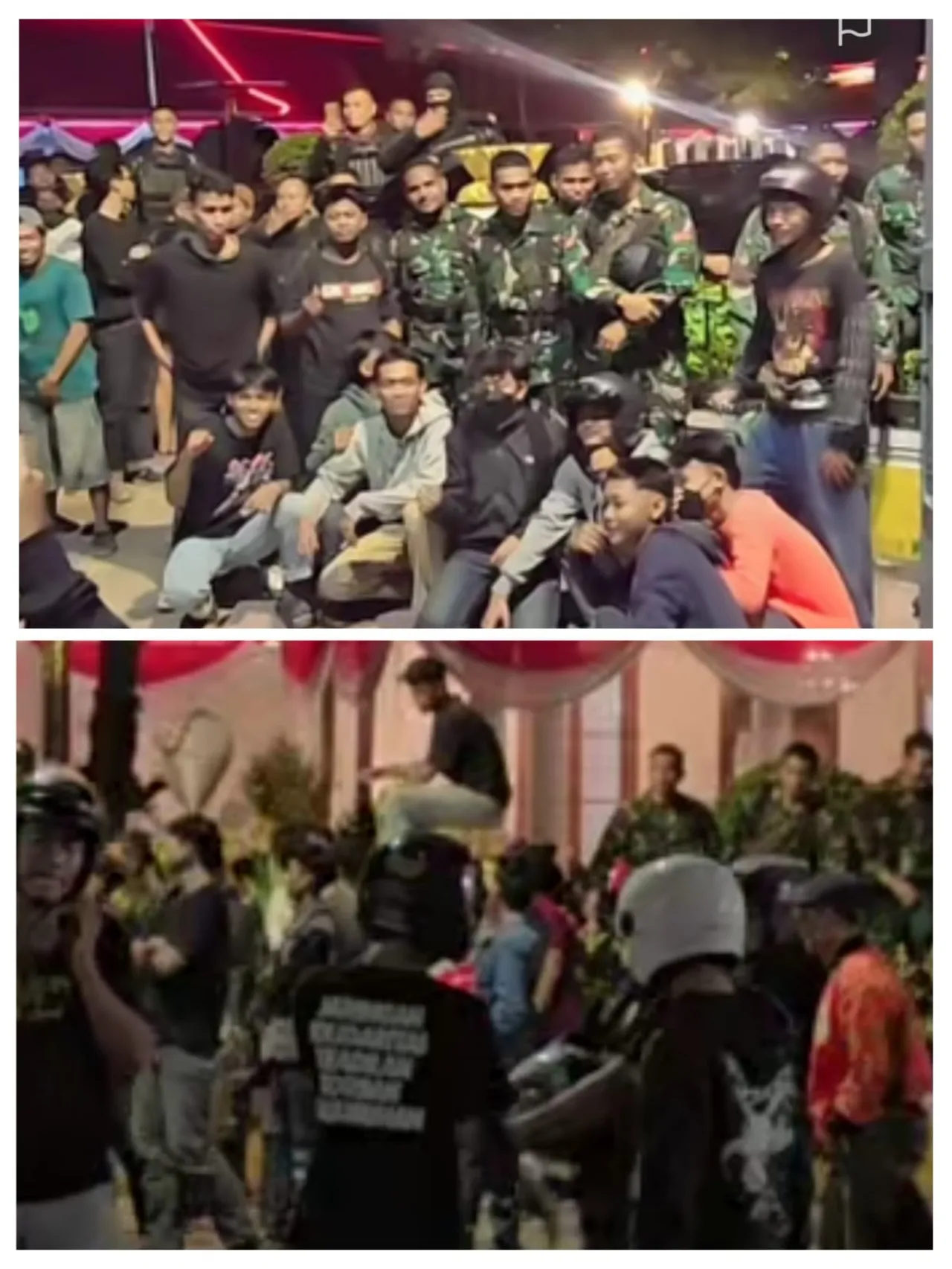 Ditengah Aksi Massa di Depan Kantor Grahadi Surabaya, TNI Hadir Mengedepankan Semangat Persatuan dan Kebersamaan