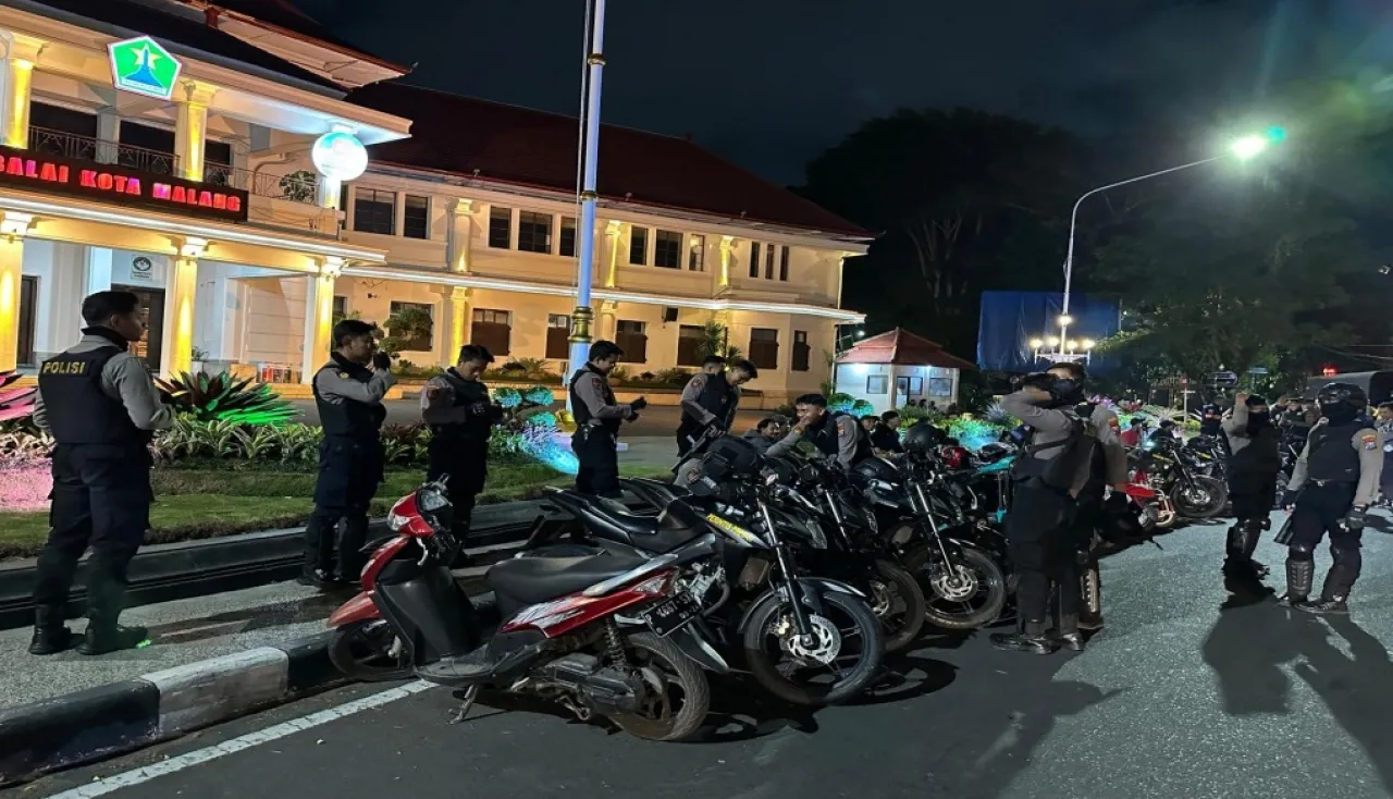 Cooling System: Polresta Malang Kota Patroli KRYD Sinergi Lintas Instansi Jaga Kondusifitas Pascademo