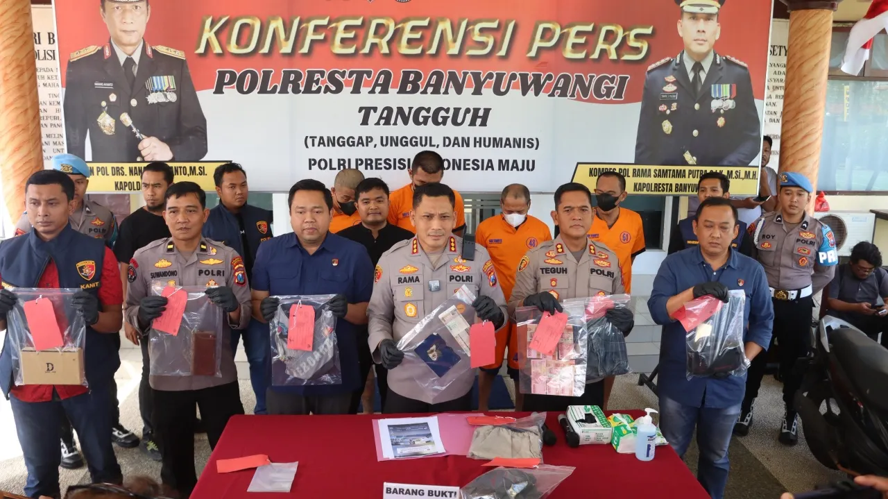 Polresta Banyuwangi Bongkar Sindikat Curanmor, Empat Tersangka Diamankan