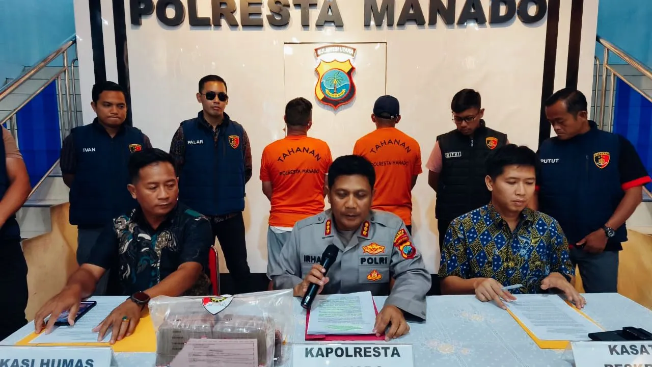 Polresta Manado Bongkar Korupsi Proyek Tanggul Malalayang, Tiga Tersangka, Dua Resmi Ditahan