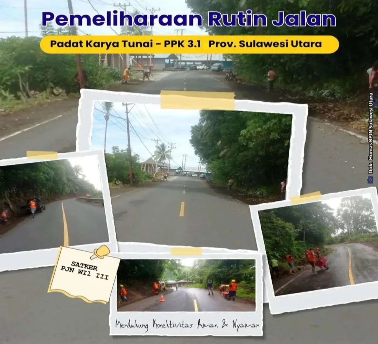 BPJN Sulut Terapkan Padat Karya Tunai: Bahu Jalan Nasional Diperbaiki, Warga Sekitar Ikut Sejahtera