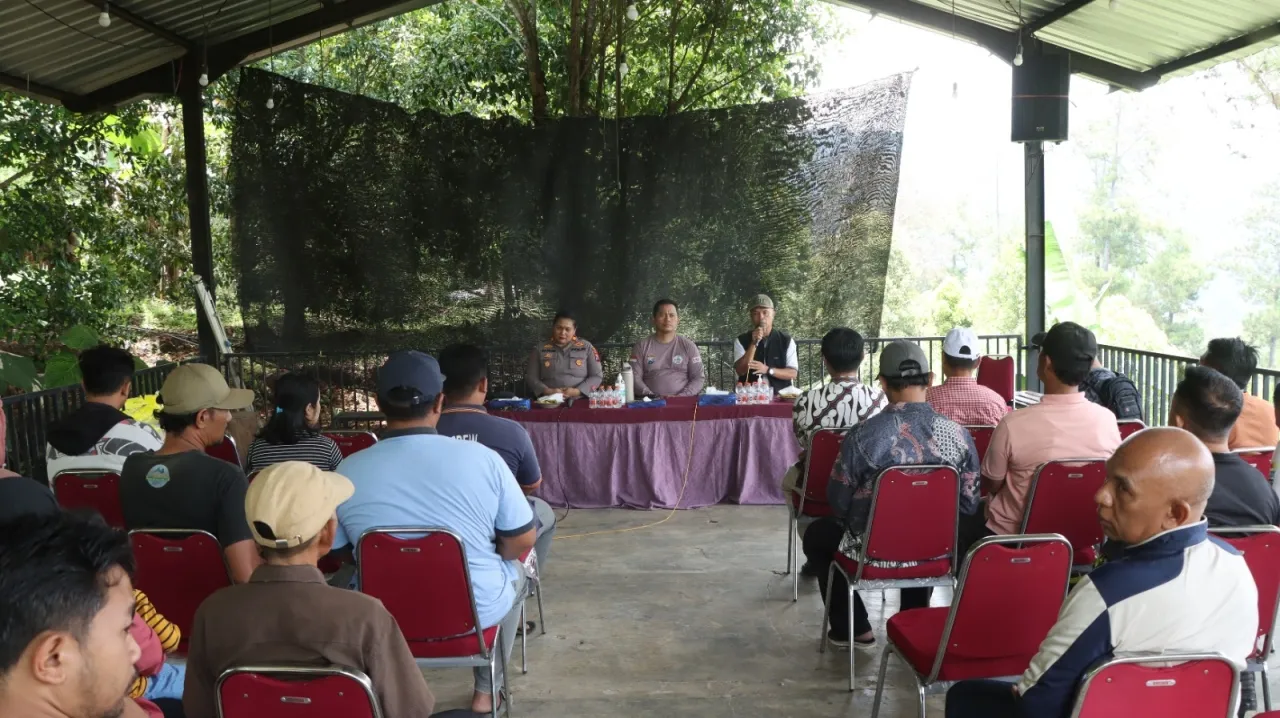 Silaturahmi Kamtibmas di Bukit Surga, Polres Nganjuk Gandeng Forkopimcam Sawahan dan Komunitas Trail