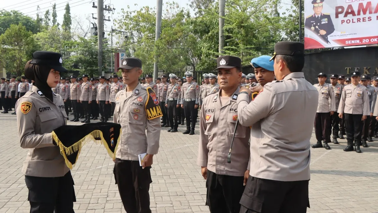 Kapolres Nganjuk Pimpin Apel Launching Pamapta, Tegaskan Semangat Baru Polri Proaktif, Humanis, dan Bertanggung Jawab