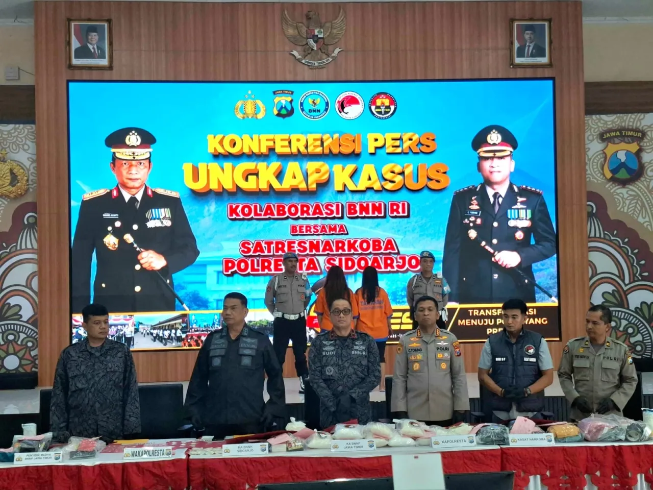 BNN Jatim dan Polresta Sidoarjo Gagalkan Upaya Penyelundupan Sabu Lewat Bandara Juanda
