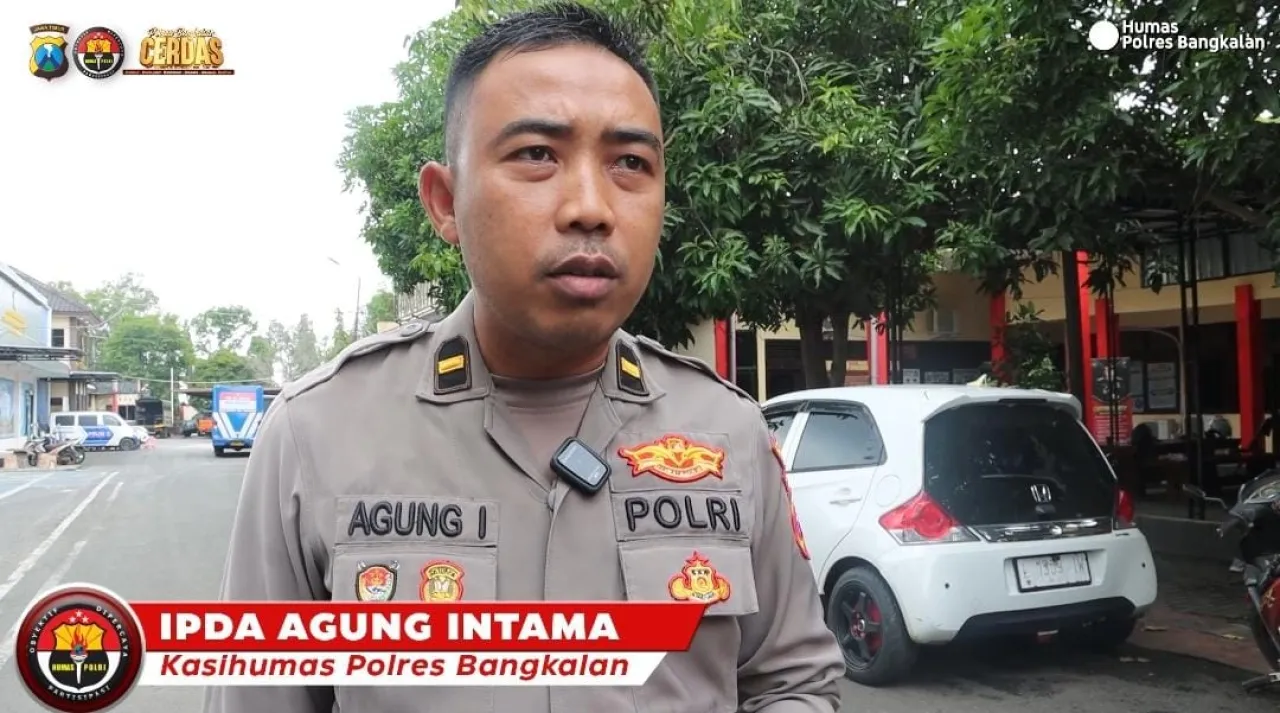 Polres Bangkalan Tangani Laka Lantas Dua Truk Box di KM 5.300 Suramadu