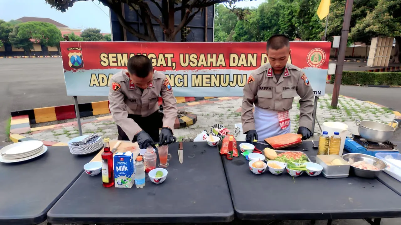 Siswa Bakomsus Tata Boga SPN Polda Jatim Unjuk Keahlian Kuliner, Ka SPN: 'Ini Bagian Dukungan Ketahanan Pangan