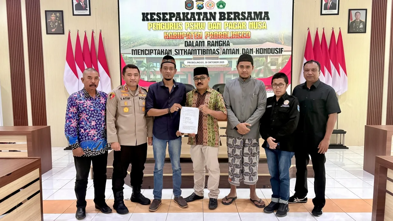 Jogo Jatim : Polres Probolinggo Gandeng Perguruan Pencak Silat Wujudkan Kamtibmas Kondusif