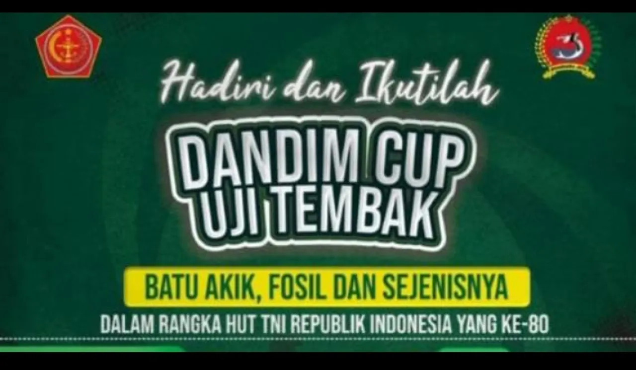 Dandim Cup Uji Tembak Batu Akik Meriahkan HUT TNI ke-80, Ajang Silaturahmi Pecinta Batu Nusantara