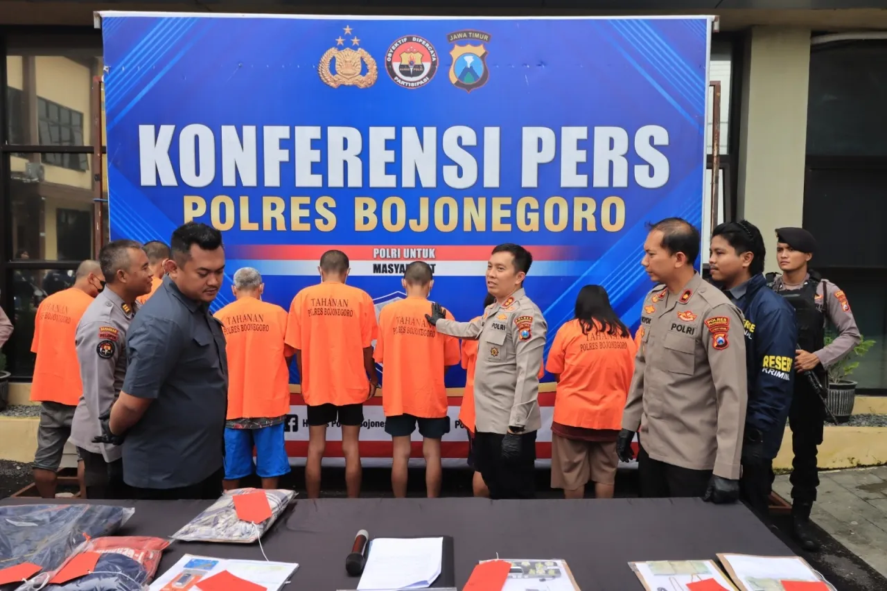 Polres Bojonegoro Amankan 8 Pelaku Kejahatan dalam Operasi Sikat Semeru 2025