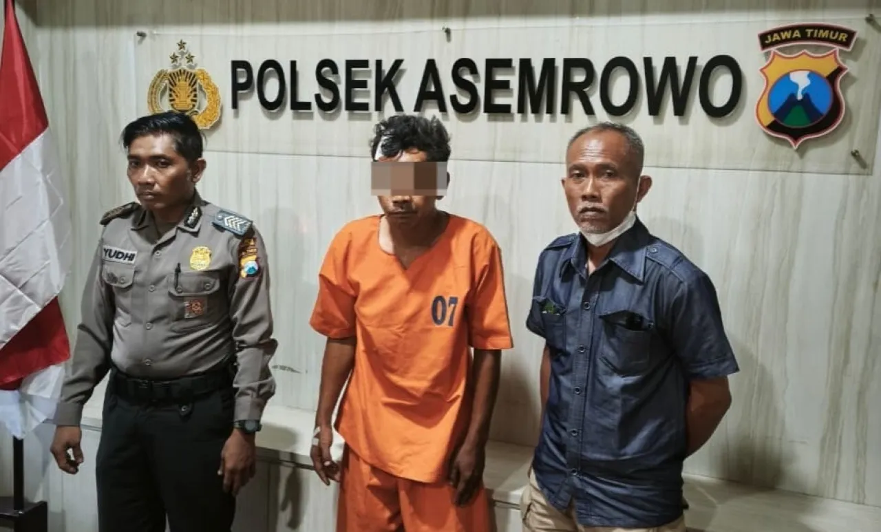 Polsek Asemrowo Amankan Residivis Pencuri Kompor di Greges Jaya