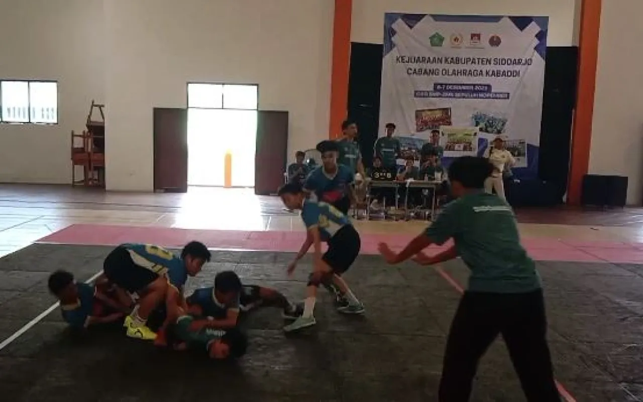Pelajar Sidoarjo Ramaikan Kejurkab Kabaddi Sidoarjo 2025
