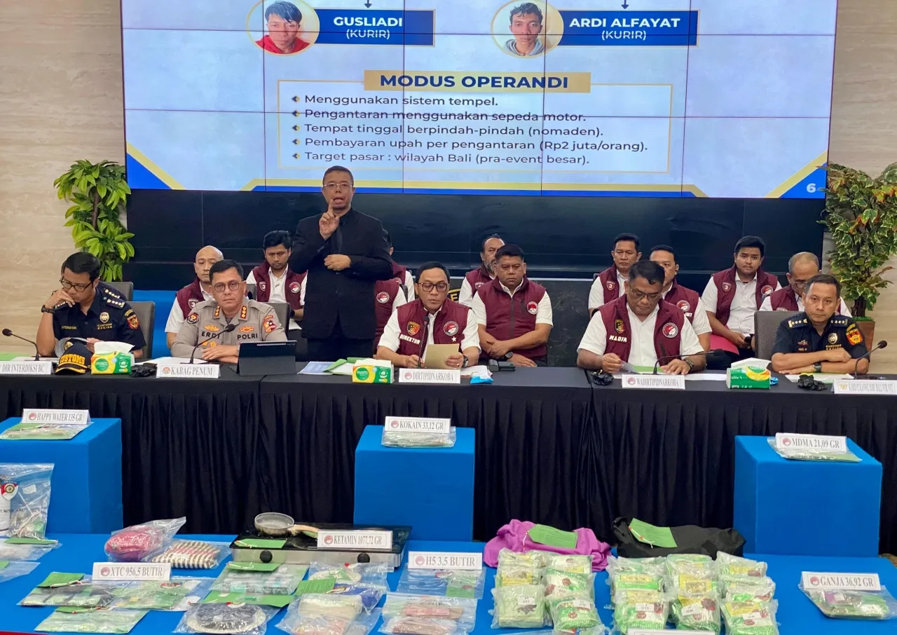 Bareskrim Polri Gagalkan Peredaran Narkoba Jelang DWP 2025 Bali, 17 Tersangka Diamankan