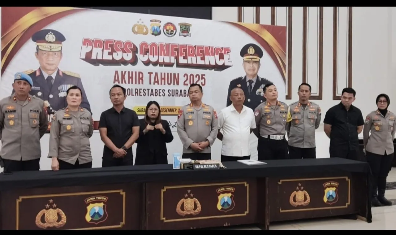  Anev Akhir Tahun 2025: Polrestabes Surabaya Ungkap Fokus Curanmor, Narkoba, dan Lantas
